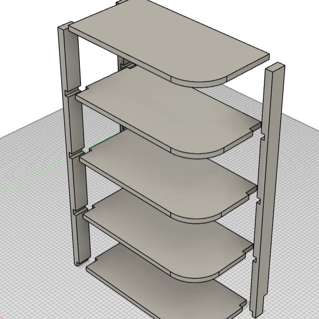 A 3D drawing of an early design.